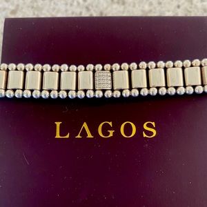 Ladies caviar diamond Lagos Bracelet